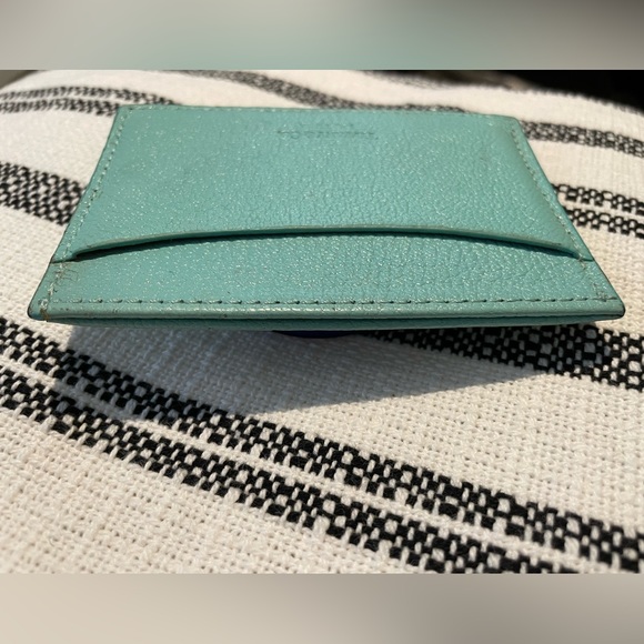 Tiffany brand “Tiffany blue” leather card case - 2.75” x 4” - Picture 3 of 8